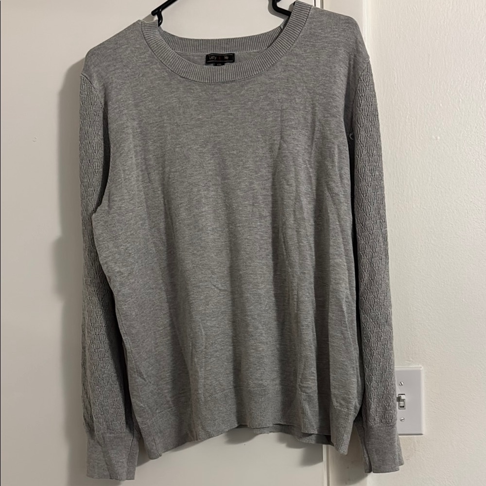 Gray Crew Neck Men's Shirt